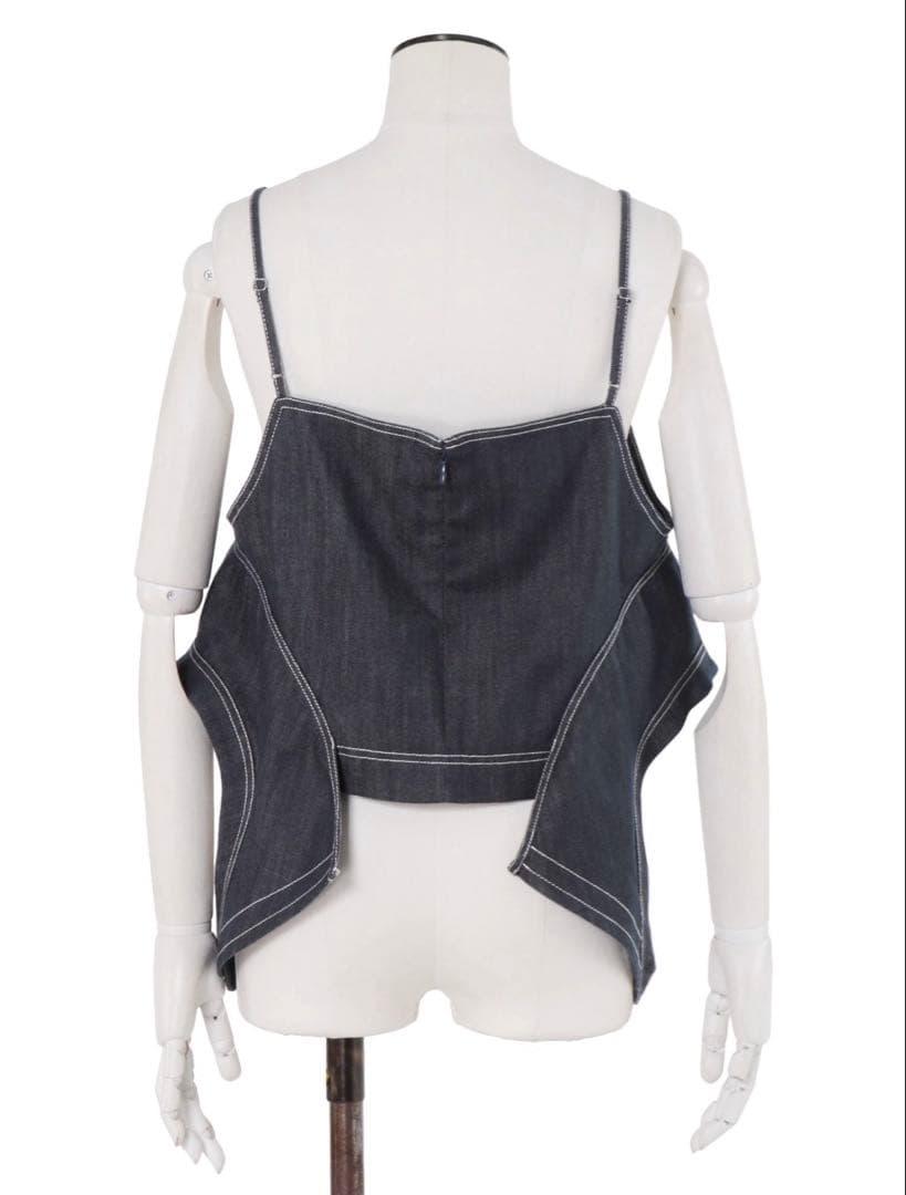 【人気品】UN3D. hole detail ビスチェ　インディゴ　38