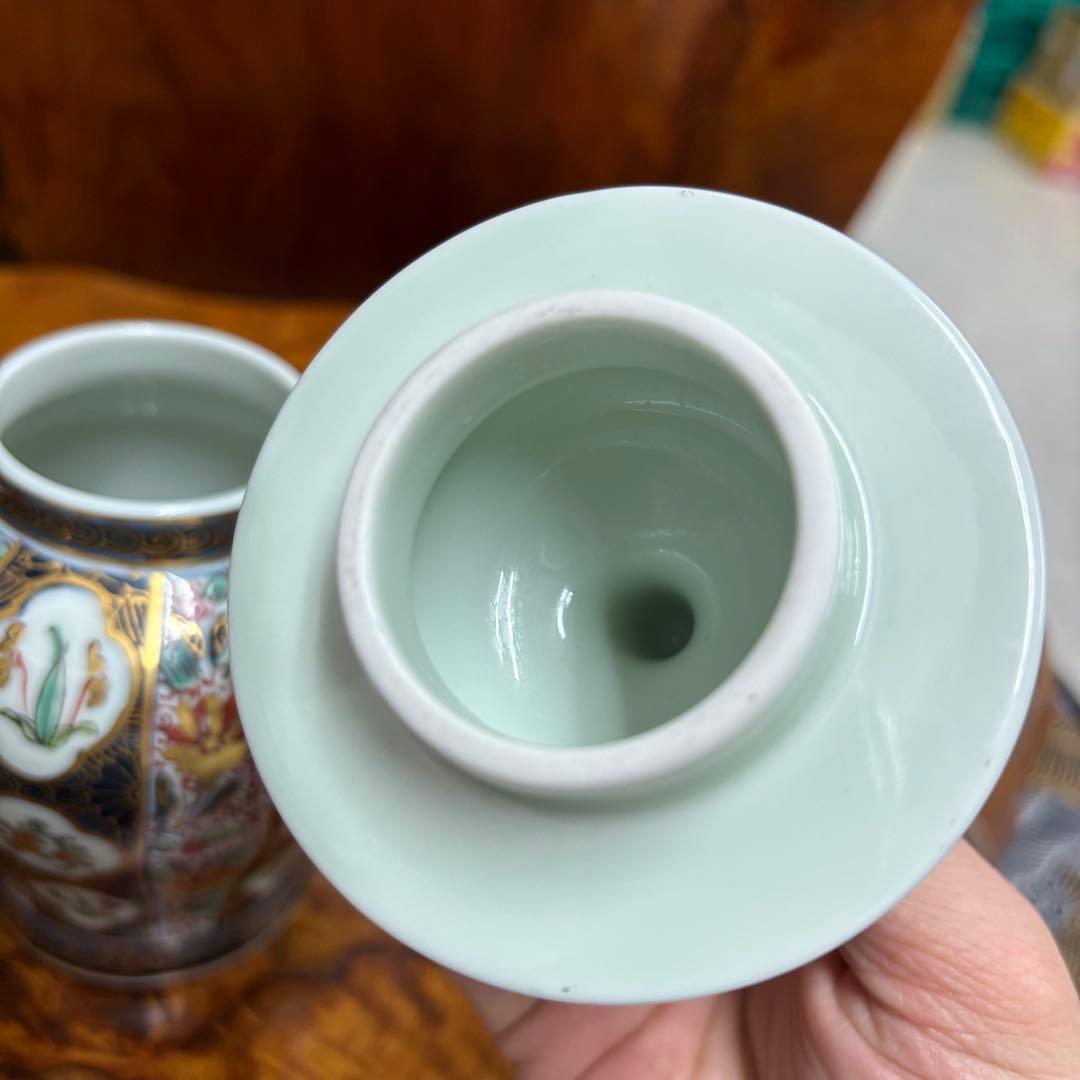 古伊万里更紗　沈香壺　有田焼