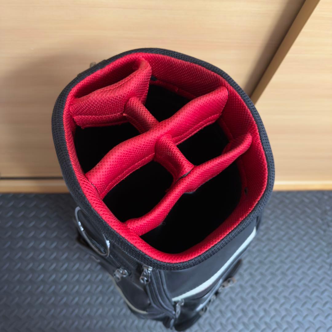 NIKE ナイキゴルフ キャディバッグ ブラック メンズ 6分割 ゴルフバッグ