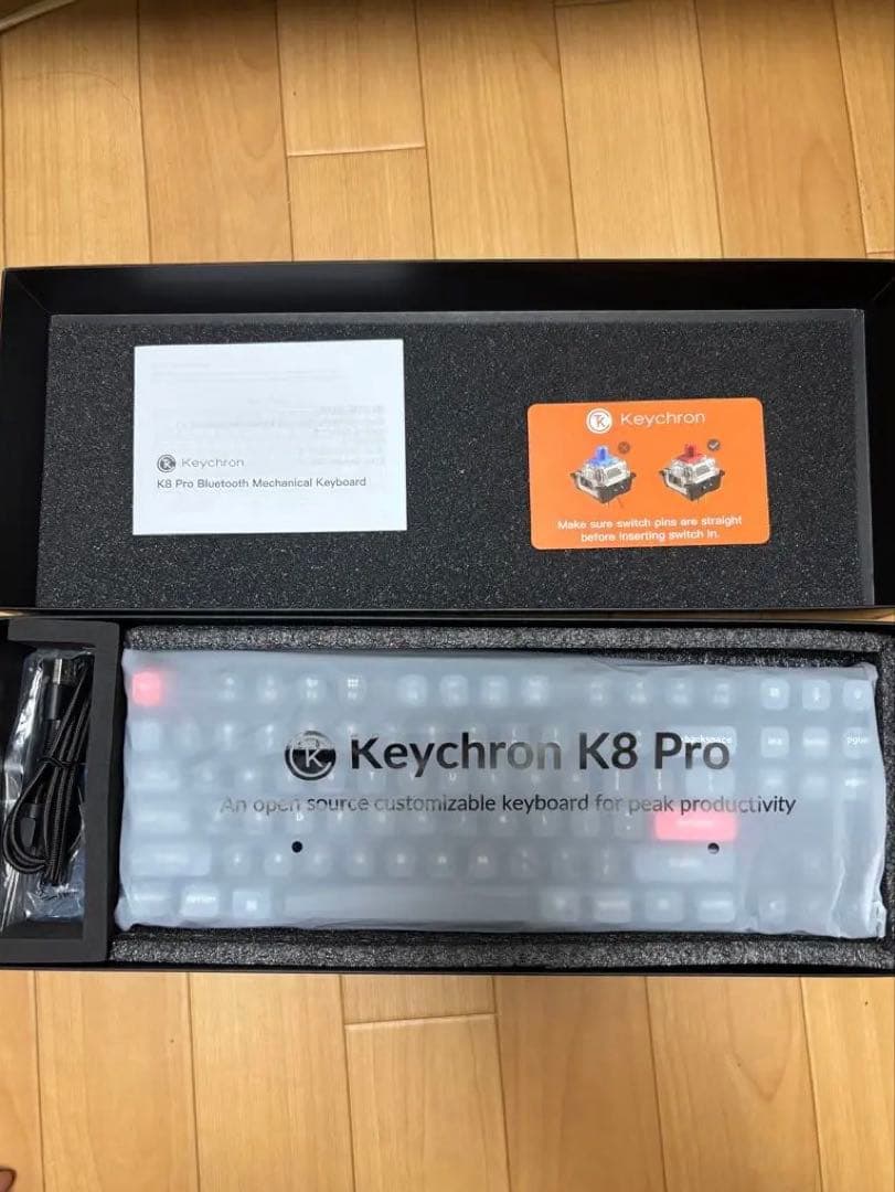 【美品】Keychron K8 Pro キーボード US配列 赤軸 RGB