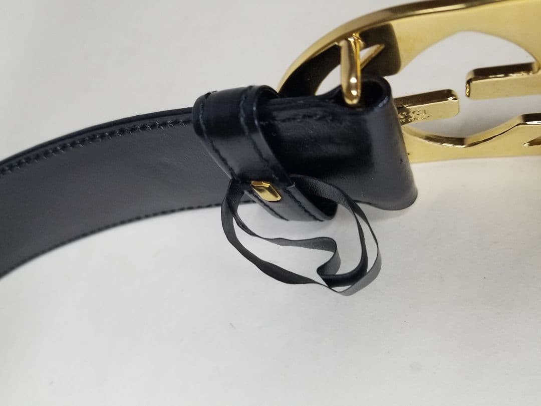 グッチ　GUCCI ベルト　黒　ブラック　GGバックル