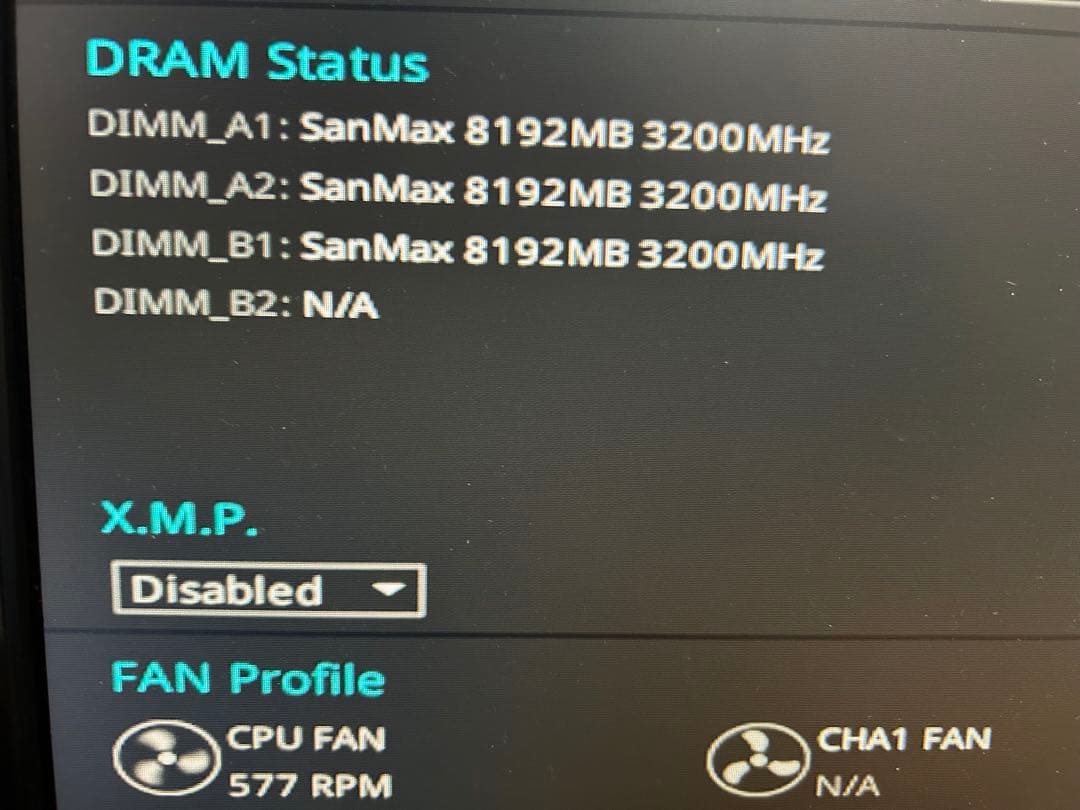 SanMax DDR4 8192MB 3200MHz メモリー 3枚セット