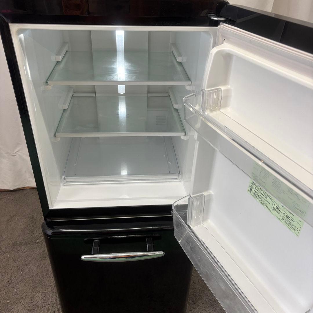 977　冷蔵庫　レトロ　黒　一人暮らし　安い　綺麗　中古　設置無料