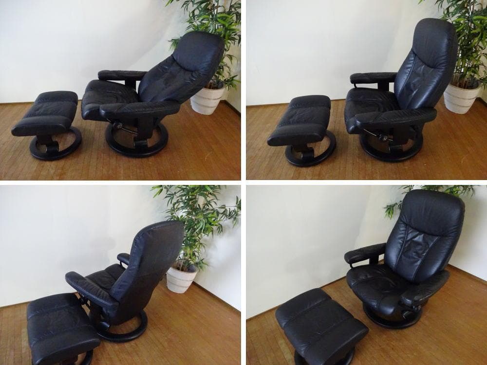 マロン　エコーネス　ストレスレスチェア　コンサル　（M）オットマン付　北欧