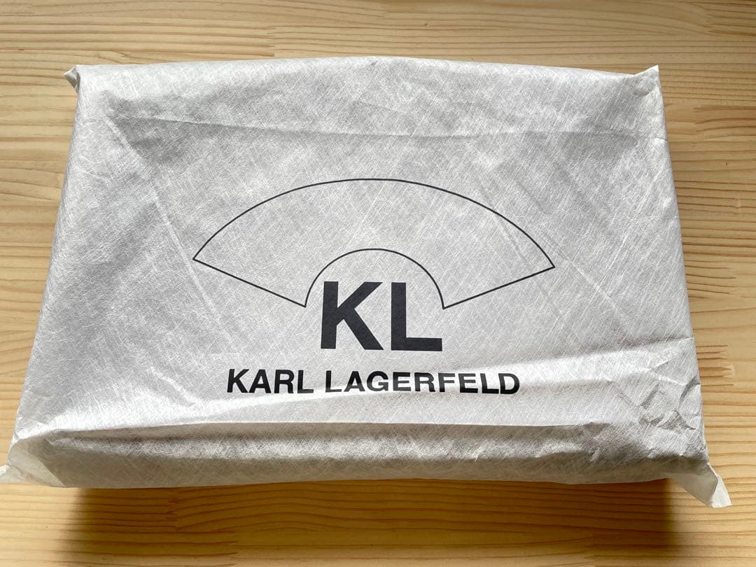 KARL LAGERFELD ブラウンレザー ビジネスバッグ