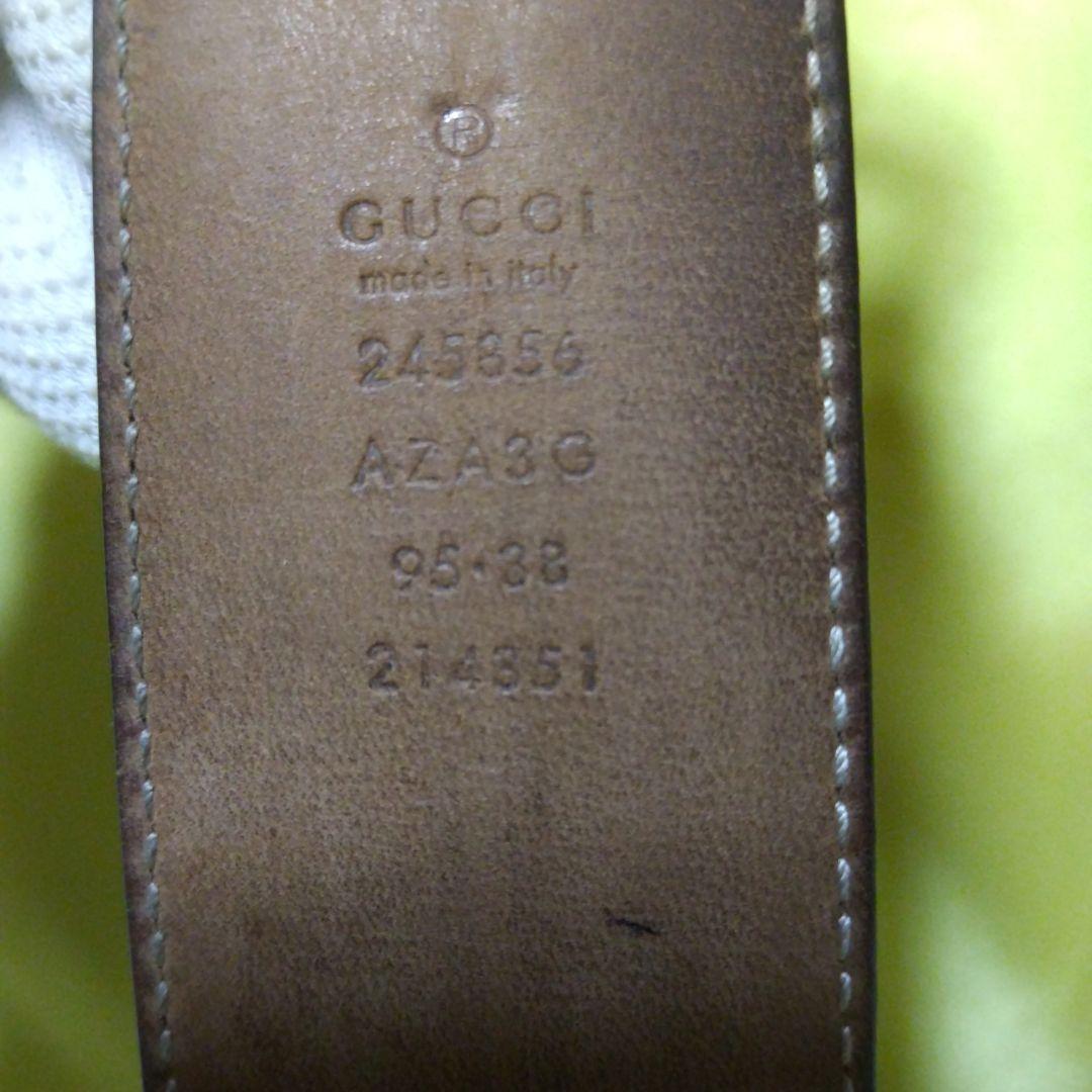 GUCCI ブラックベルト GGロゴ 245856 サイズ96-38