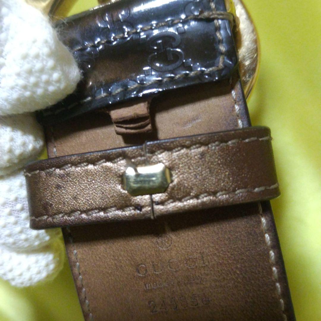 GUCCI ブラックベルト GGロゴ 245856 サイズ96-38