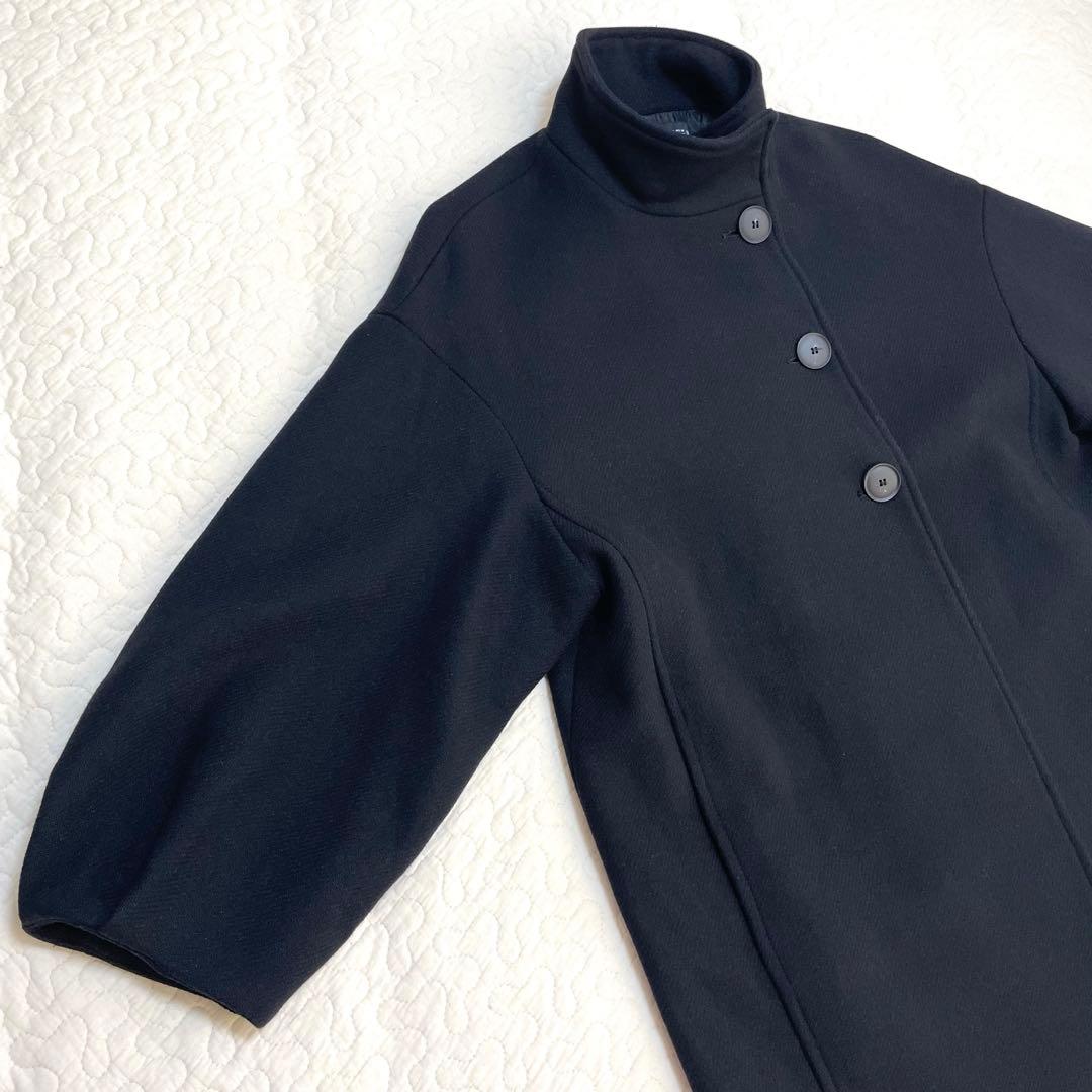 完売品　ZARA ウールブレンドハイネックコートロングコート　ウール　Sサイズ
