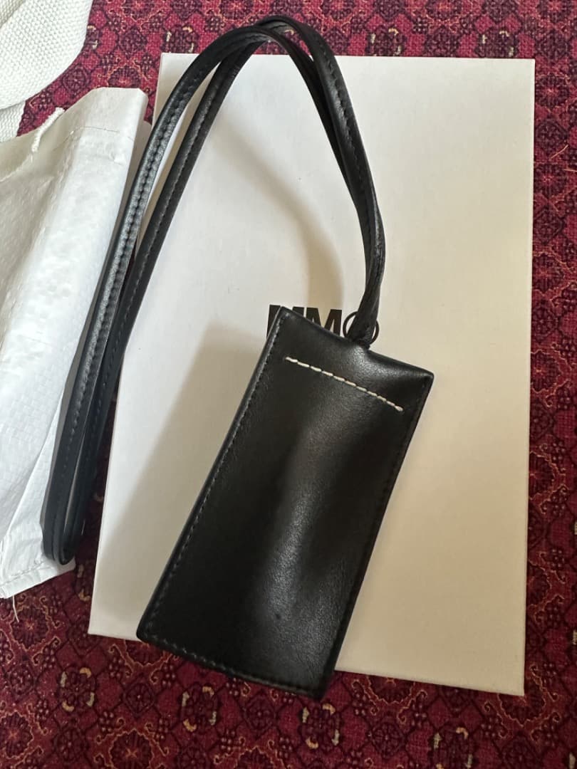 m*e様 MM６メゾンマルジェラ　ネックストラップ　レザーキーリング　クロシェッ