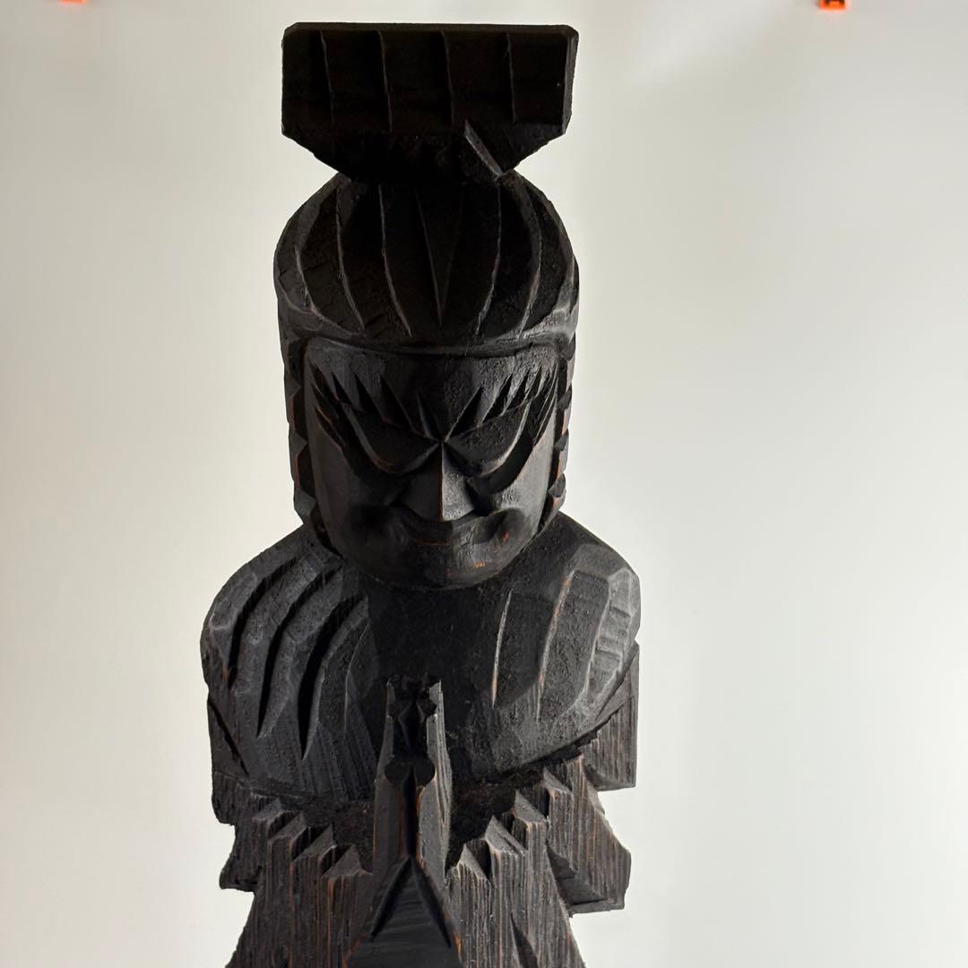 円正 円空 彫刻 置物 仏像 高さ約70cm 木工 円空仏 木彫り