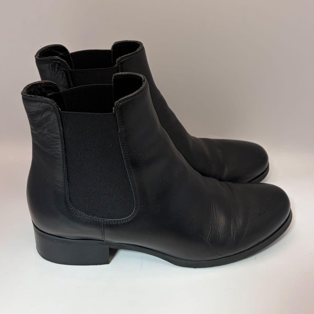 えいふりファビオルスコーニ サイドゴアブーツ 黒 37 23.5cm