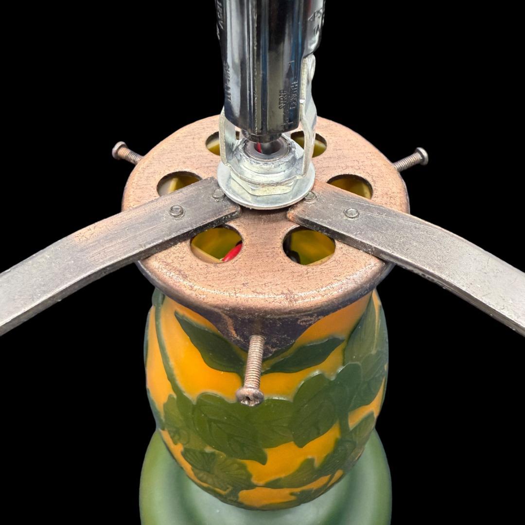 高さ33㎝【希少】エミールガレ風　レプリカ　ランプ　卓上照明