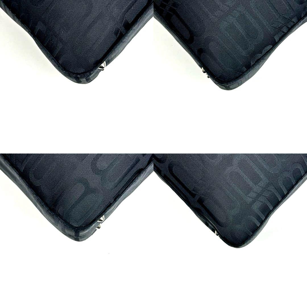 【美品】バレンシアガ　ハンドバッグ　BB　総柄　シルバー金具　ナイロン　レザー