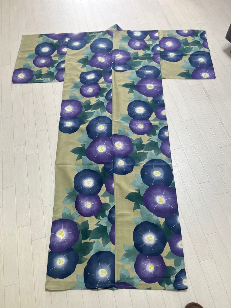 【新品 未使用 】 KIMONOMACHIオリジナル 朝顔柄浴衣7点セット！