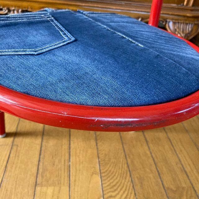 ヴィンテージ*CHITOSE チトセ*パイプ チェア1脚*デニムシート カスタム