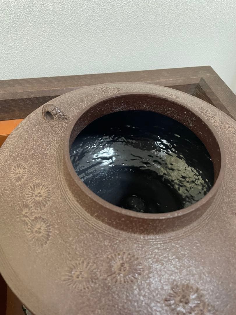 釜師 佐藤浄清造』『唐松地紋 肩衝釜共箱』茶道具鉄 茶釜