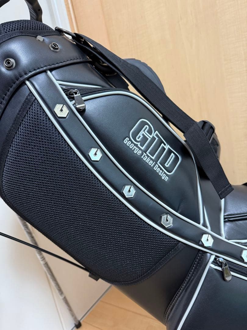 新品★GTD★スタンドキャディバッグ★未使用★タグ付き★ゴルフ★ジョージ武井★黒