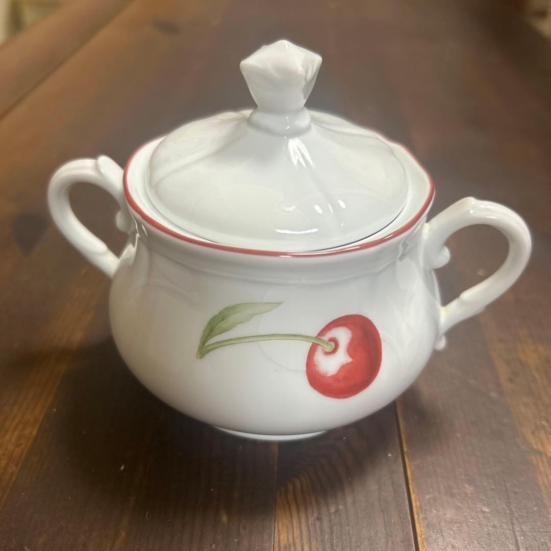 レア　リチャードジノリ　アンティコチェリー　シュガーポット　廃盤品　希少