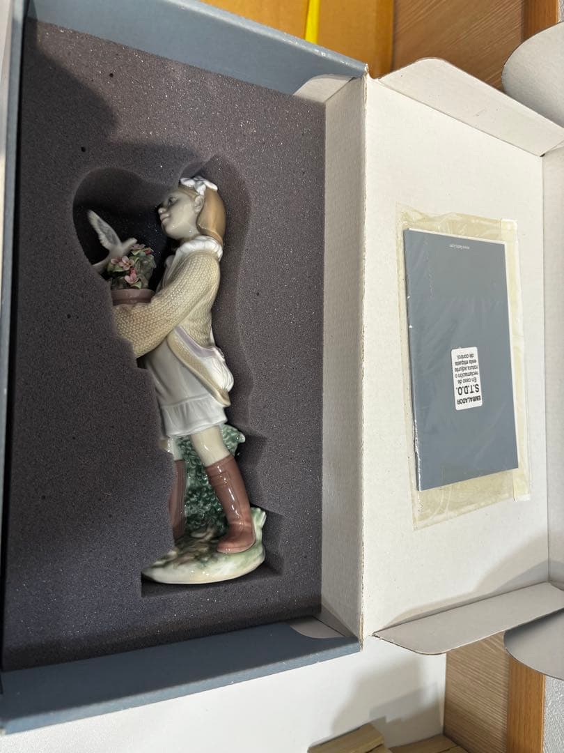 【絶版 】リヤドロ　モーニングメロディー　フィギュリン　陶器　箱付き　20cm