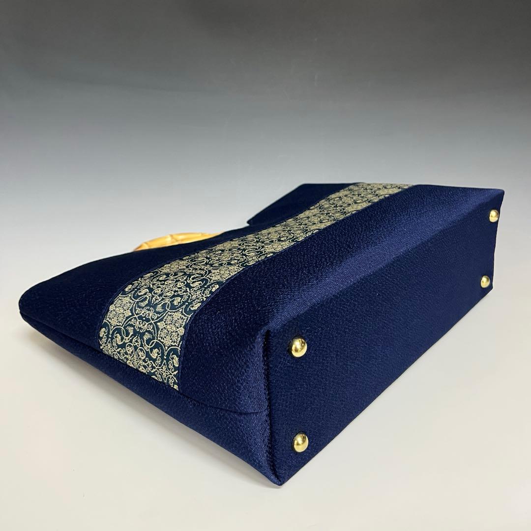 k*n様 新品未使用品　龍村美術織物 和装バッグ　紺