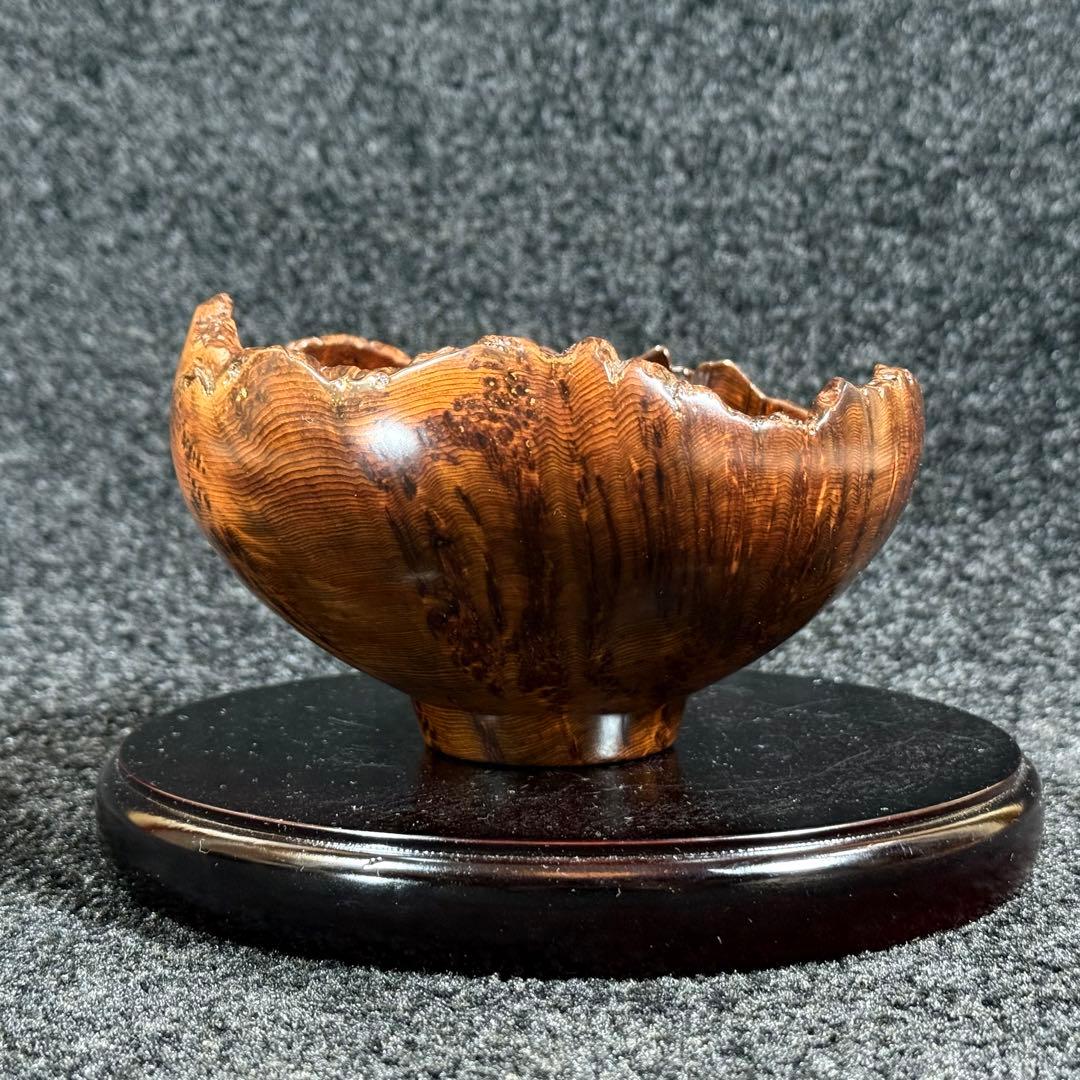 川下幸徳　世界遺産　屋久杉　泡瘤　器　小鉢　お椀　盛鉢　天然木　無垢　在銘