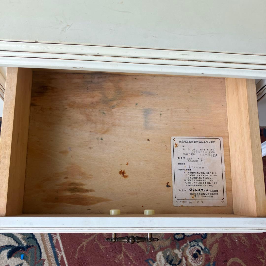 フランスベッド ロココ クラシカル 木製ドレッサー 化粧台 古家具 ビンテージ