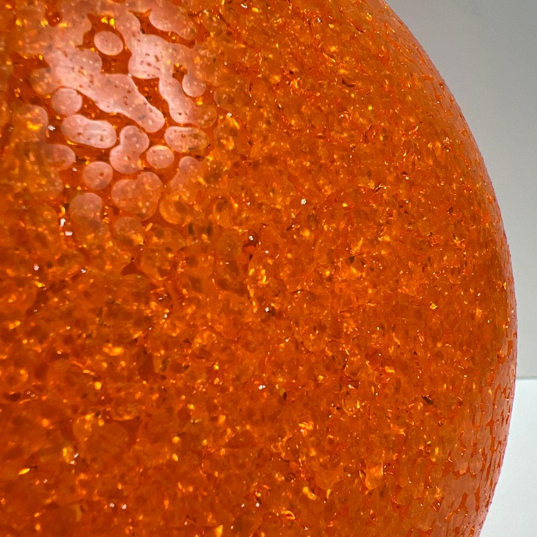 レトロ照明　東芝電球ペンダントライト　オレンジ球体　未使用　昭和　プラスチック