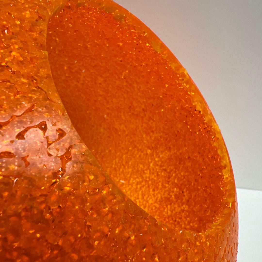 レトロ照明　東芝電球ペンダントライト　オレンジ球体　未使用　昭和　プラスチック