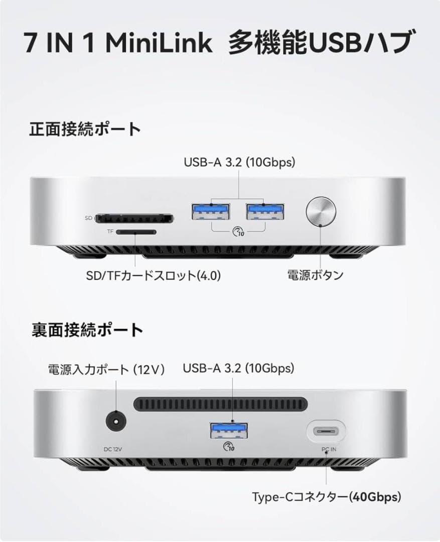 ORICO MiniLink Mac mini M4対応ドッキングステーション