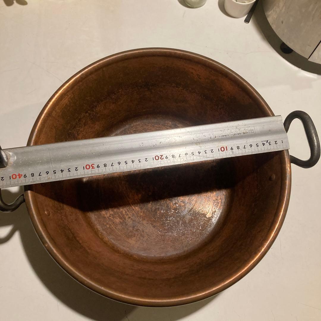 ヨーロッパ製　ジャム銅鍋40cm