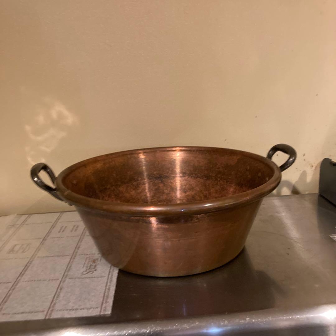 ヨーロッパ製　ジャム銅鍋40cm