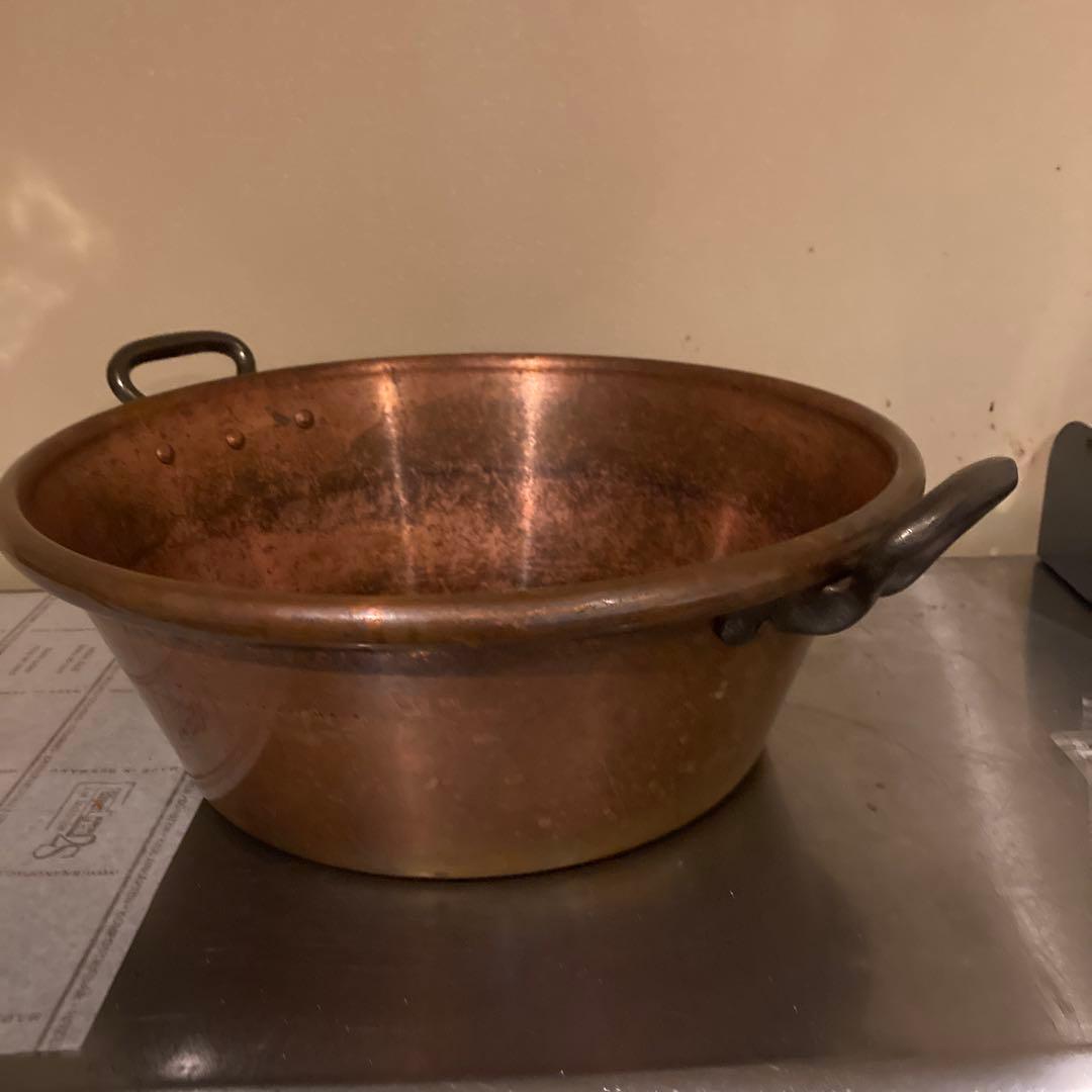 ヨーロッパ製　ジャム銅鍋40cm
