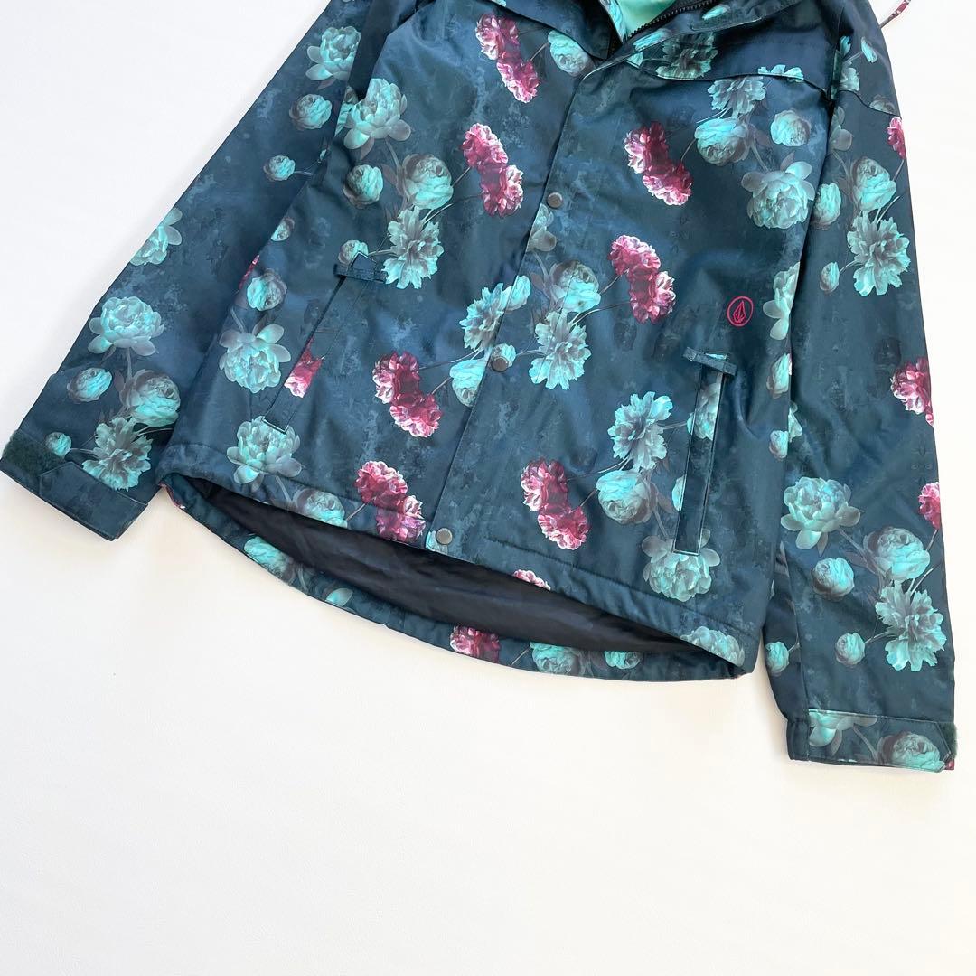 4439【極美品】ボルコム スノボウェア ジャケット 花柄 総柄 レディース