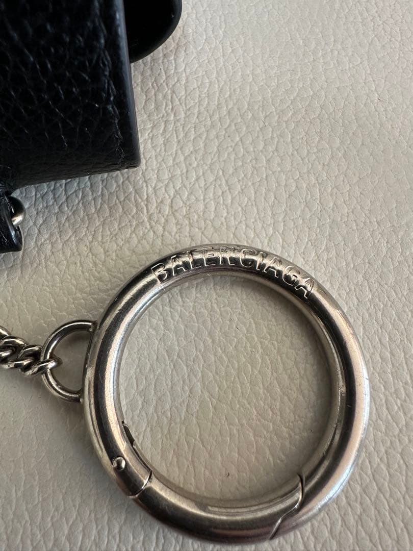 バレンシアガ ブラック レザー AirPods Pro用ケース 黒