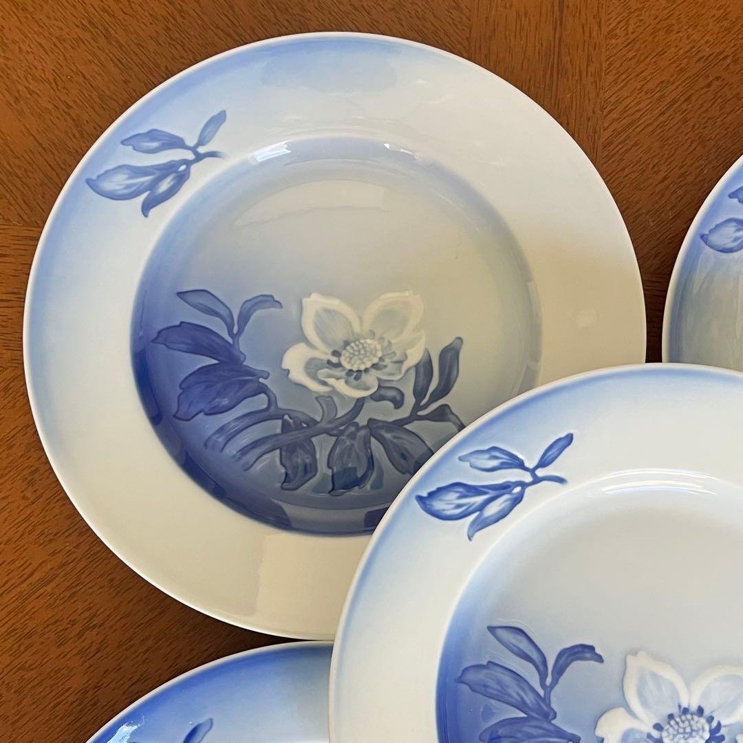 【希少品】B&G ビングオーグレンダール★クリスマスローズ★デザート皿　5枚