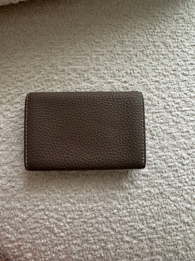 ボナベンチュラ ビジネスカードケース シュリンクレザー エトープ名刺入れ