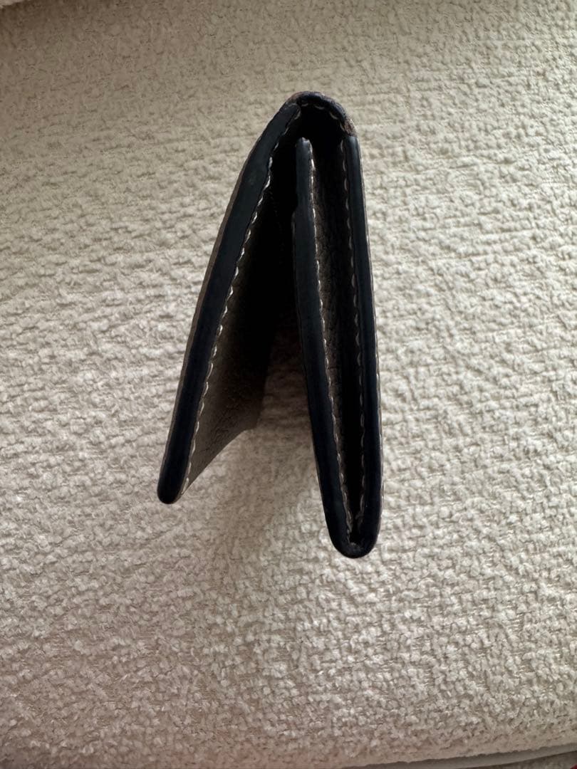 ボナベンチュラ ビジネスカードケース シュリンクレザー エトープ名刺入れ