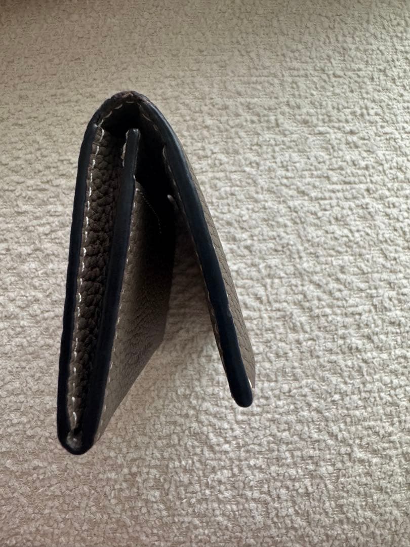 ボナベンチュラ ビジネスカードケース シュリンクレザー エトープ名刺入れ