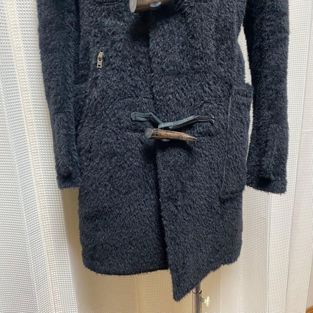 ルグランブルー ファー ダッフル コート 黒 メンズ１