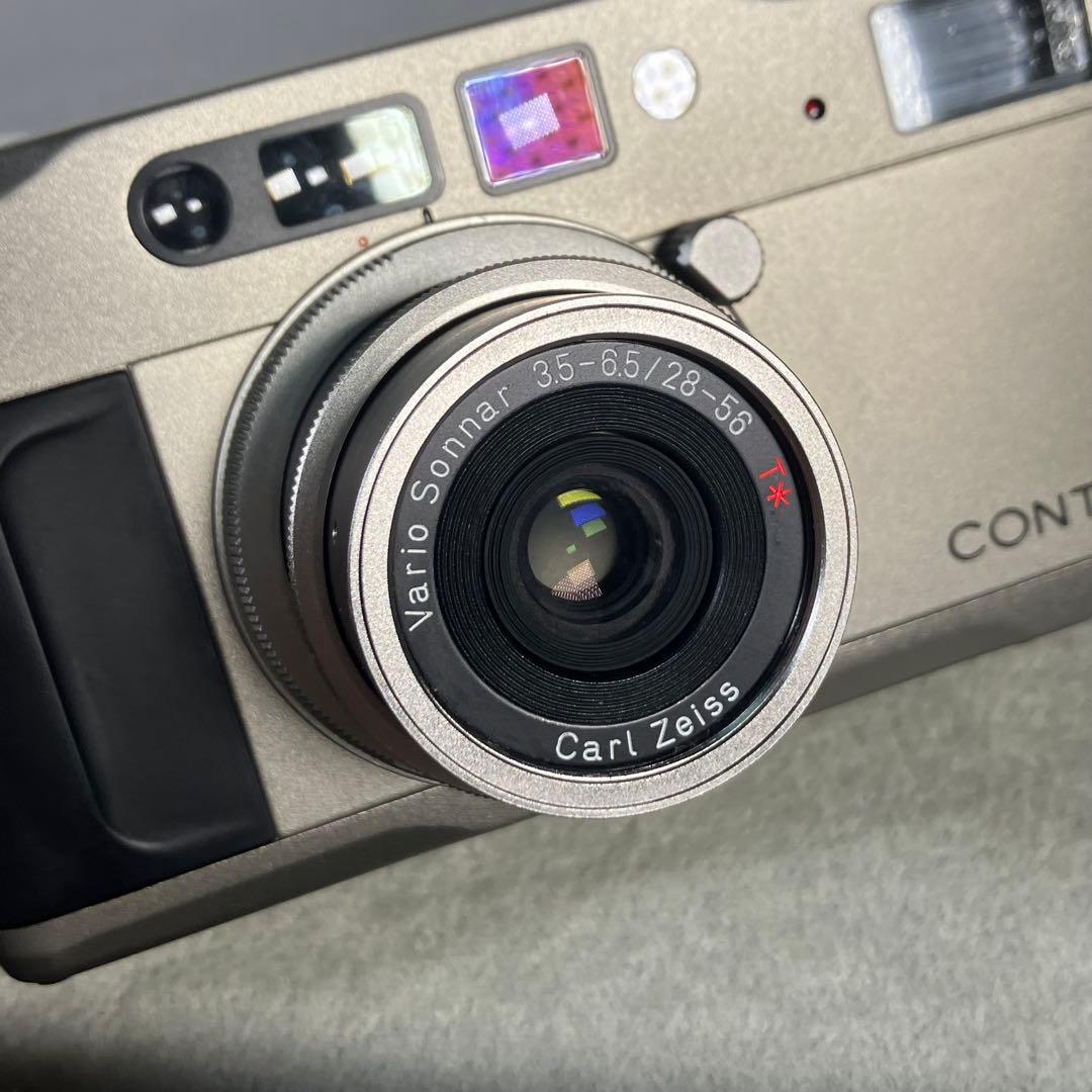 【美品】CONTAX Tvs シルバー コンパクトフィルムカメラ