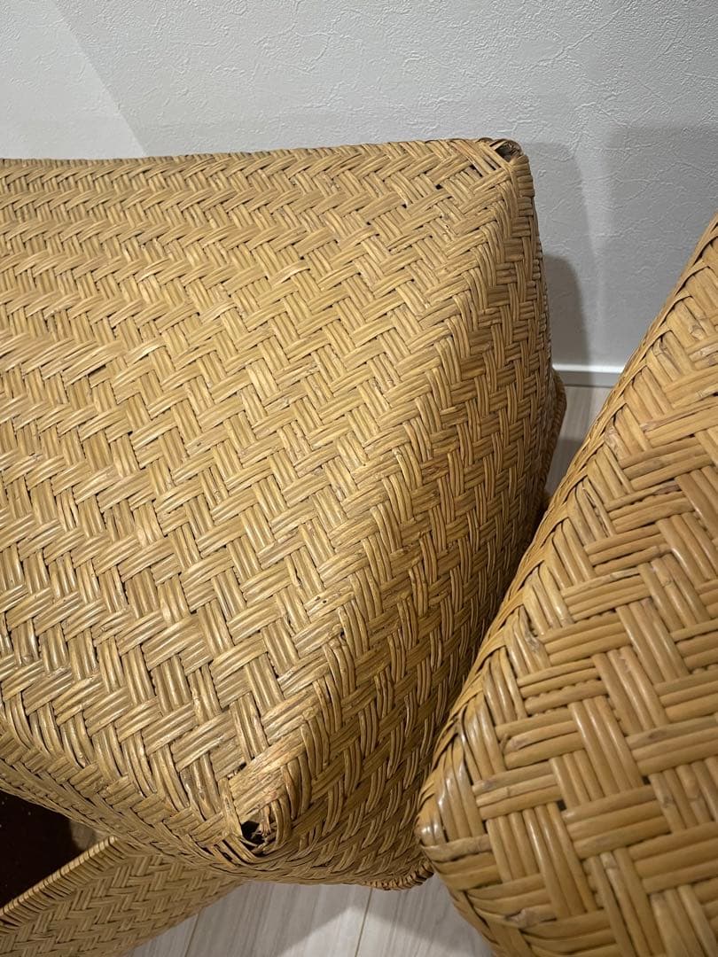 行李（こうり）セット　網代編み かご収納 古道具 古民家 レトロ　アンティーク