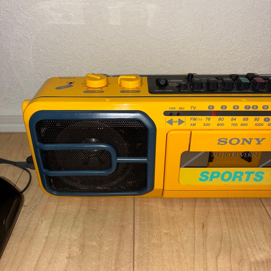 SONYSPORTS ソニー ラジカセ CFS-V75 イエロー ジャンク
