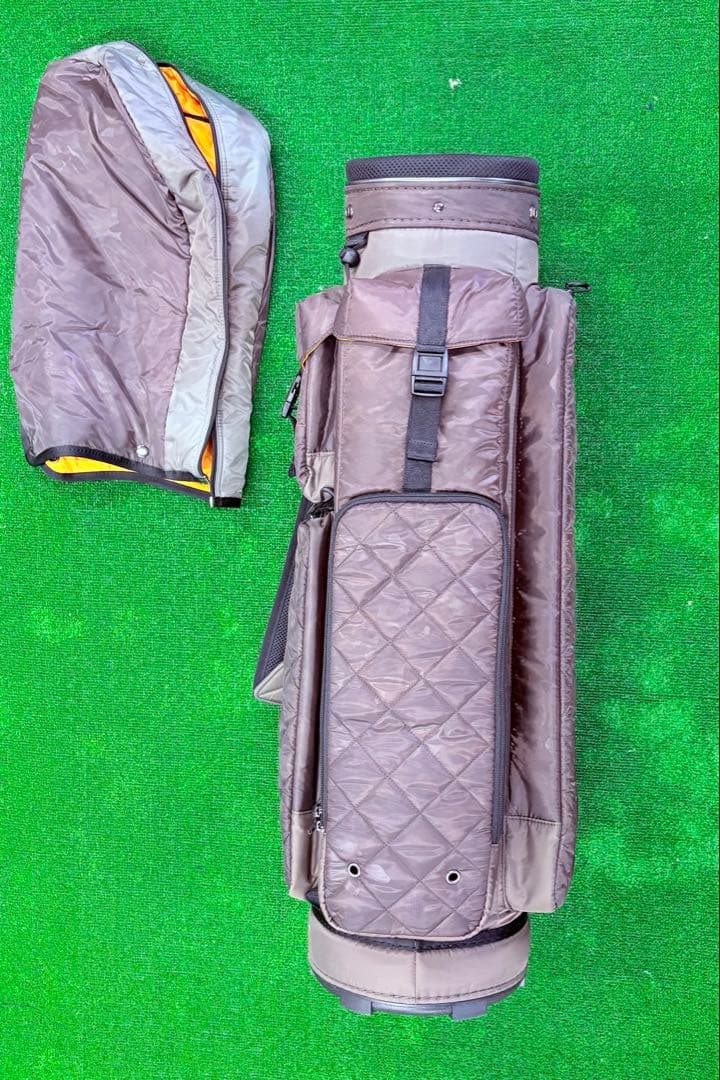 adidas キャディバッグ 軽量 9型 2.9kg カモブラウン アディダス