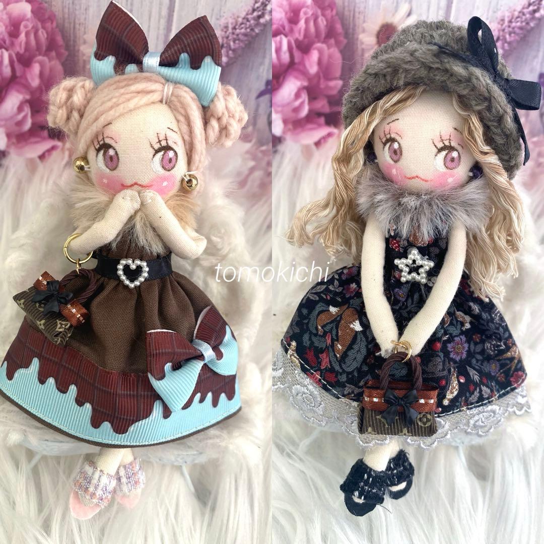 タナトスさん専用❤️カメリア柄❤️ドールチャーム❤️ハンドメイド❤️カントリードール