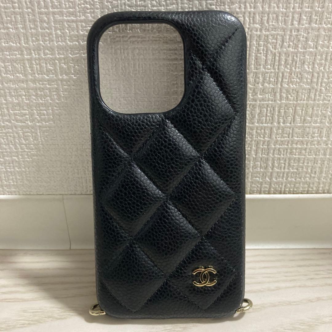✨極美品✨CHANEL　iPhone15Pro　ココマーク　マトラッセ　チェーン