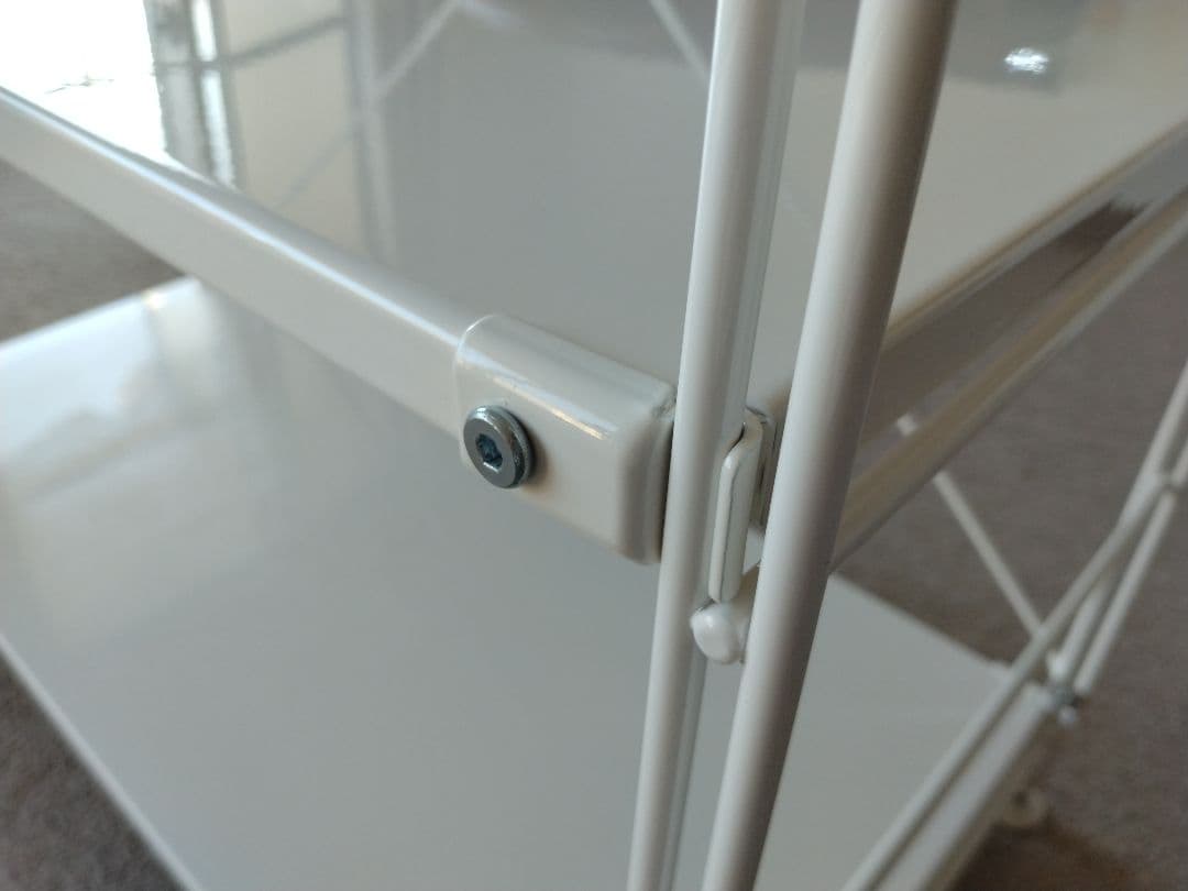 【美品】MUJI無印 スチールユニットシェルフ小3段ワイド86cmライトグレー