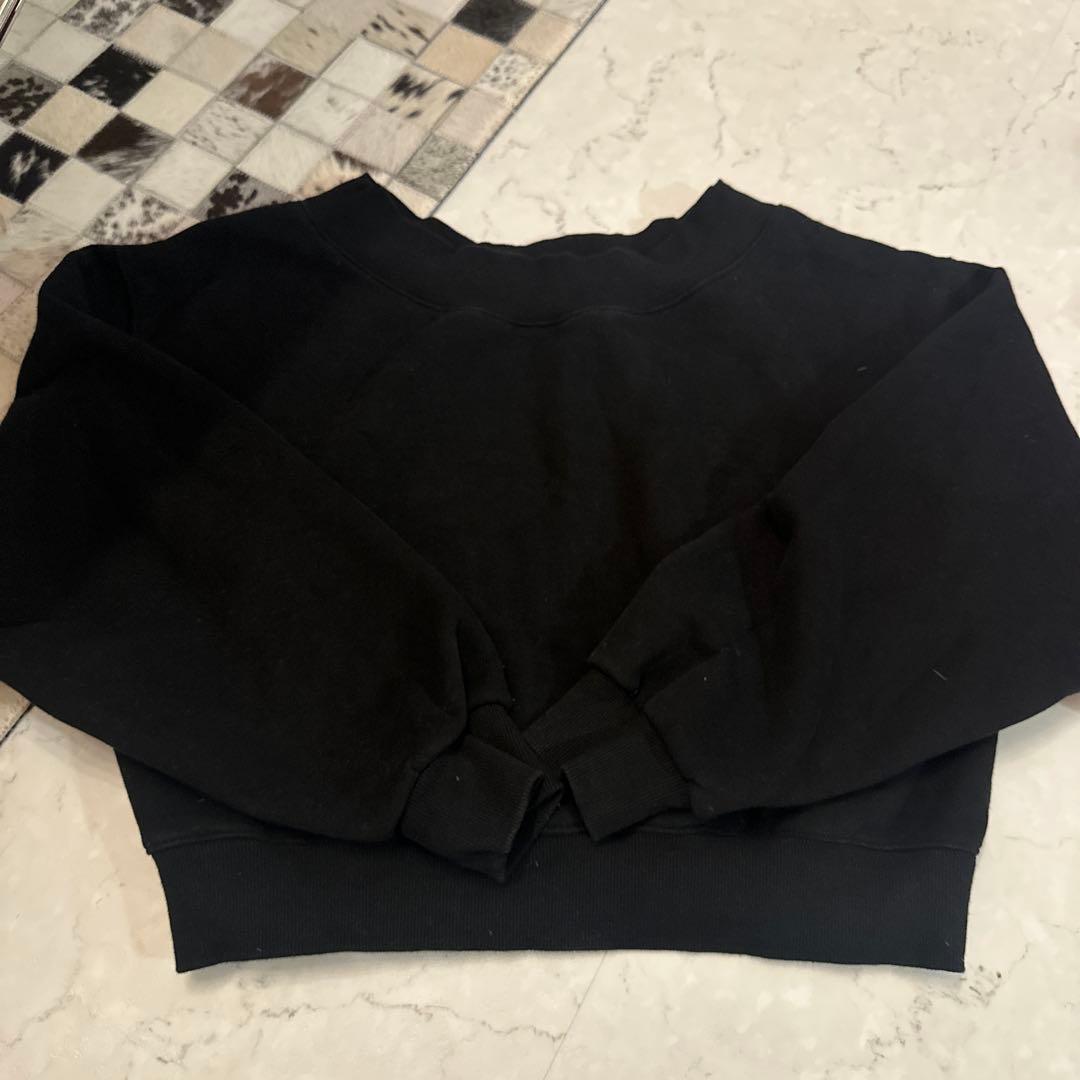 Maisoncelon off shoulder sweat スウェット 黒