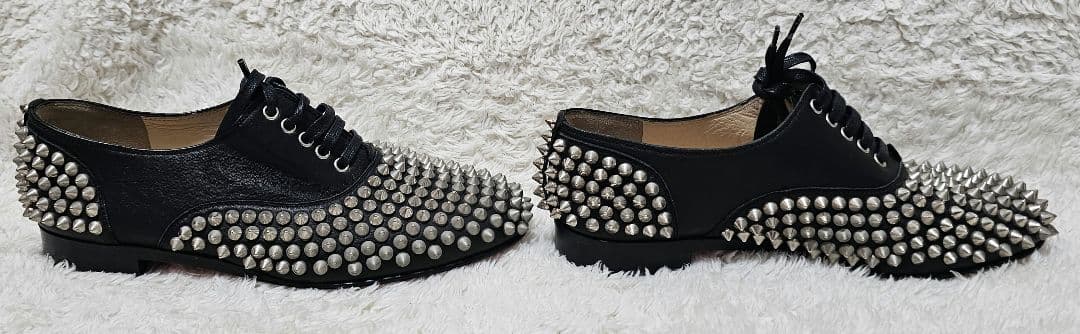 美品 クリスチャンル ブタン フラットシューズ　パンプス レザー　黒 23相当