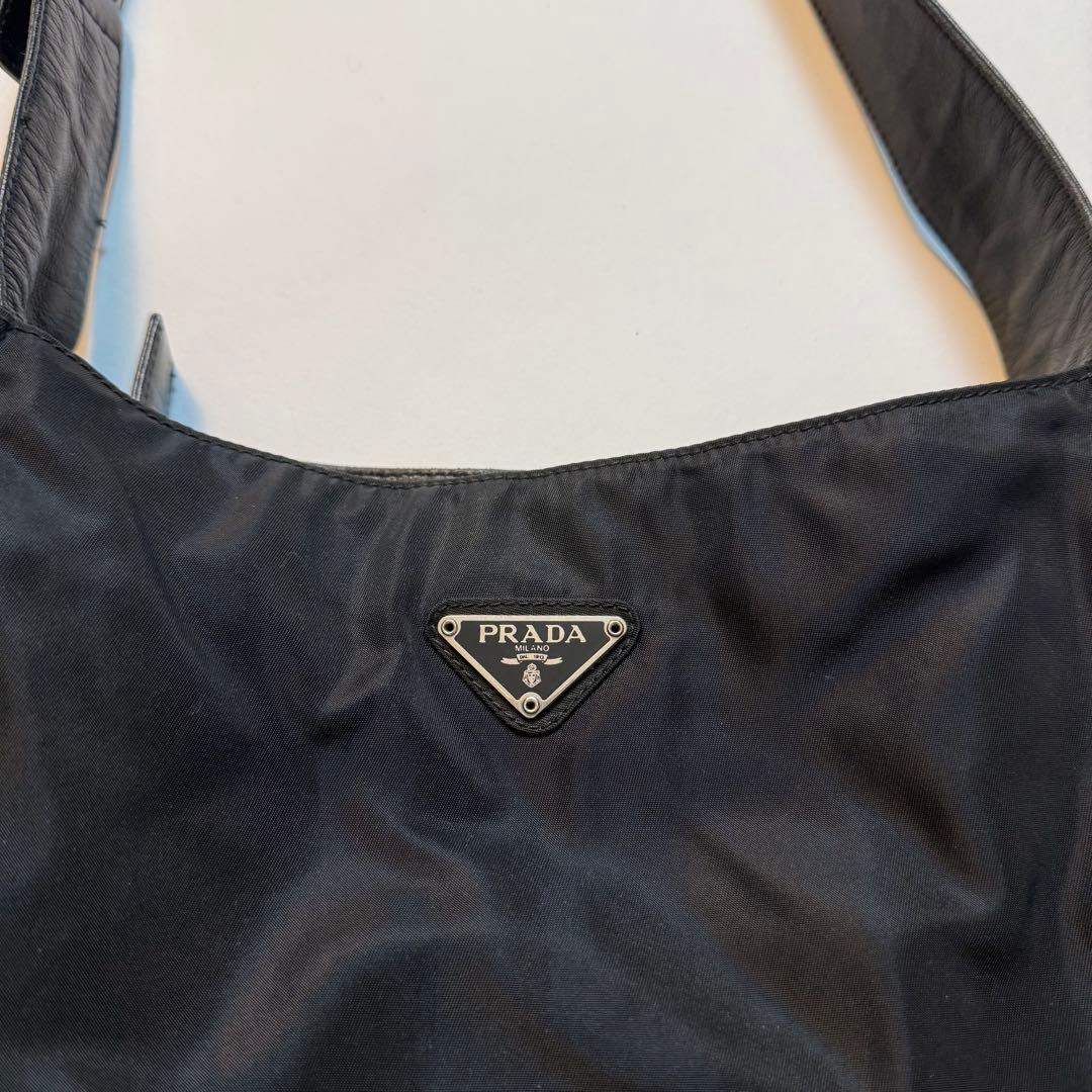 バッグ 1998FW Prada leather nylon shoulder bag