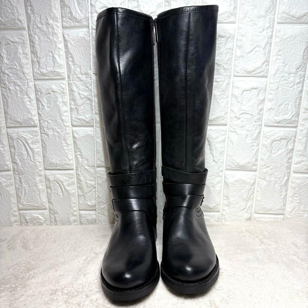 【未使用級】 bussola ロングブーツ エンジニア レザー 24.5